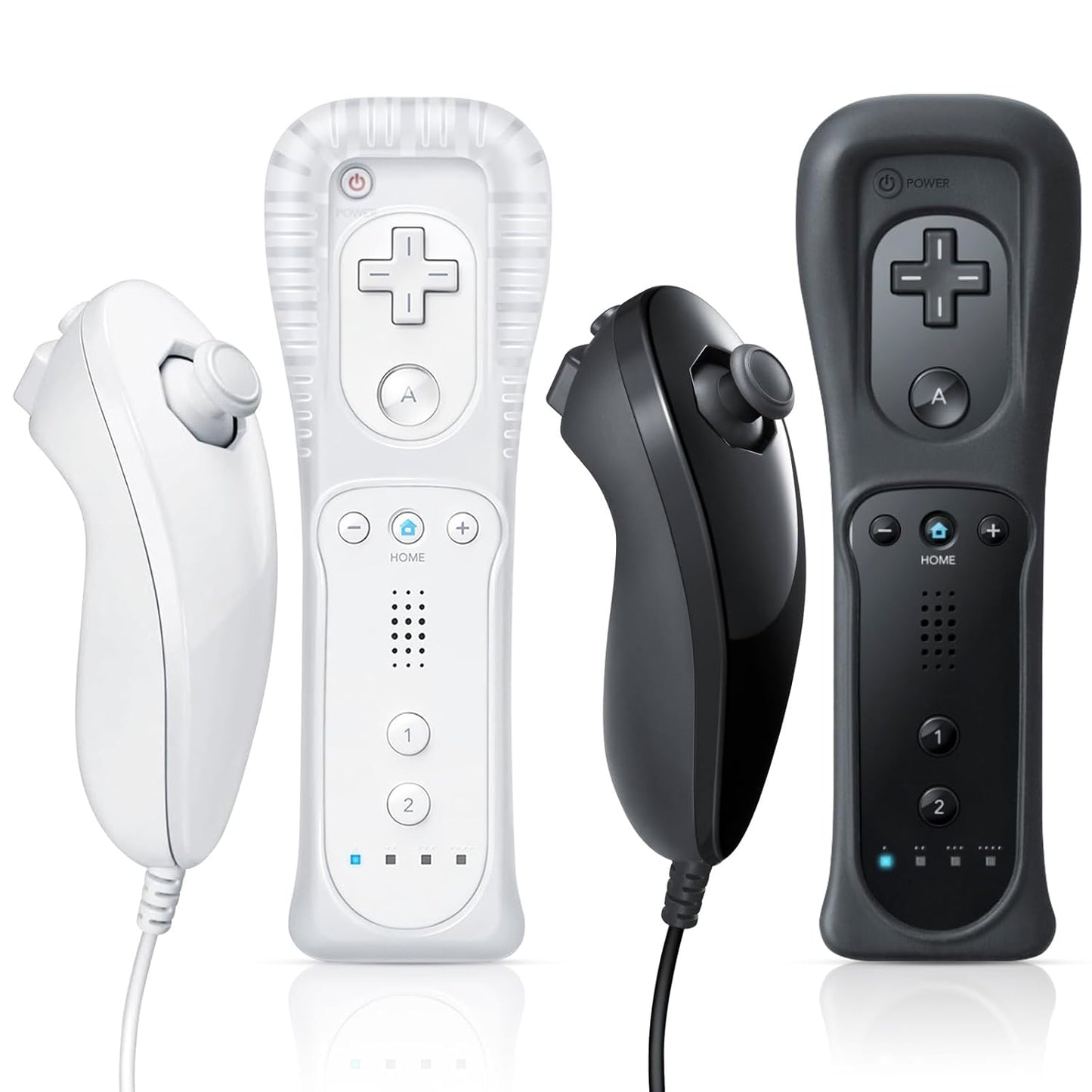 FASIGO Remote Controller with Nunchuck for Nintendo Wii/Wii U