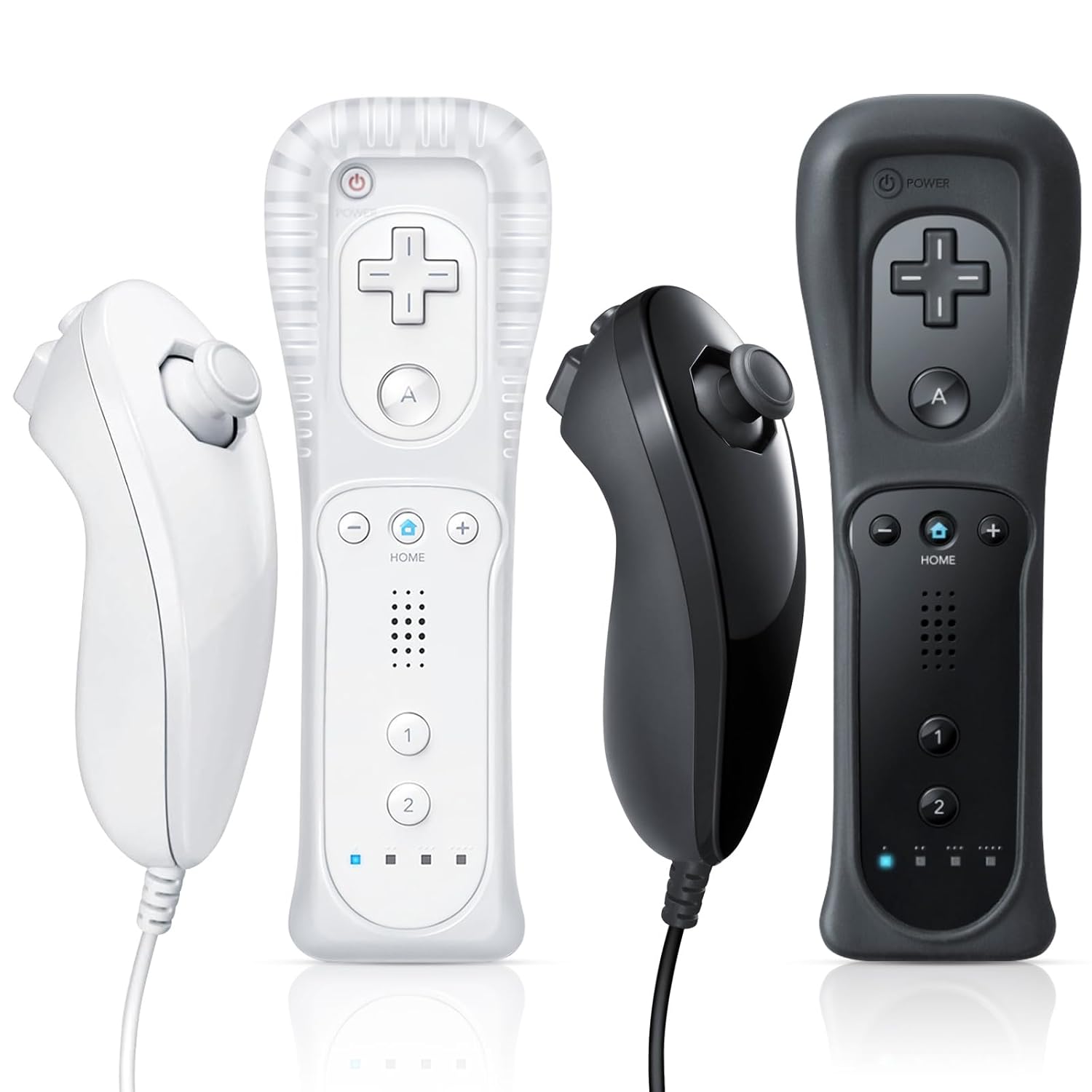 FASIGO Remote Controller with Nunchuck for Nintendo Wii/Wii U