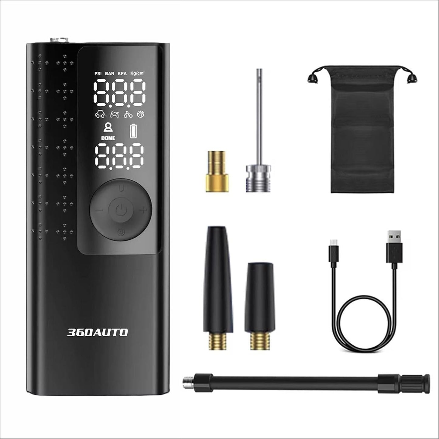 Fast Inflate Cordless Tire Inflator | Smart One-Click Operation