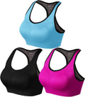 Match Racerback Sports Bras for Women - Padded Seamless Strappy Top