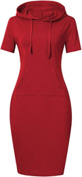 MISSKY Womens Casual Pullover Hoodie Dress - Comfortable Everyday 3/4