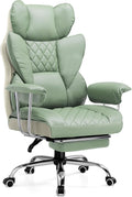 Big and Tall Office Chair High Back Leather with Footrest - Ergonomic