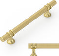 Amerdeco 10 Pack Knurled Brushed Gold Cabinet Pulls 5 in CC - Durable