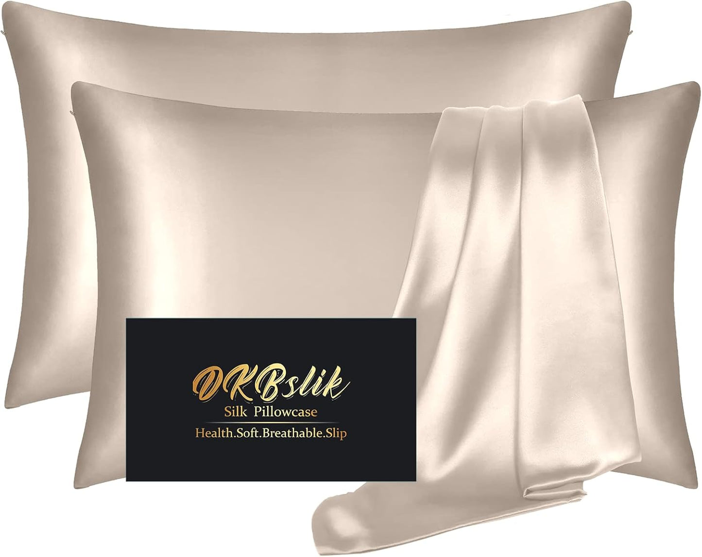 Mulberry Silk Pillowcase Set of 2 for Hair and Skin Care