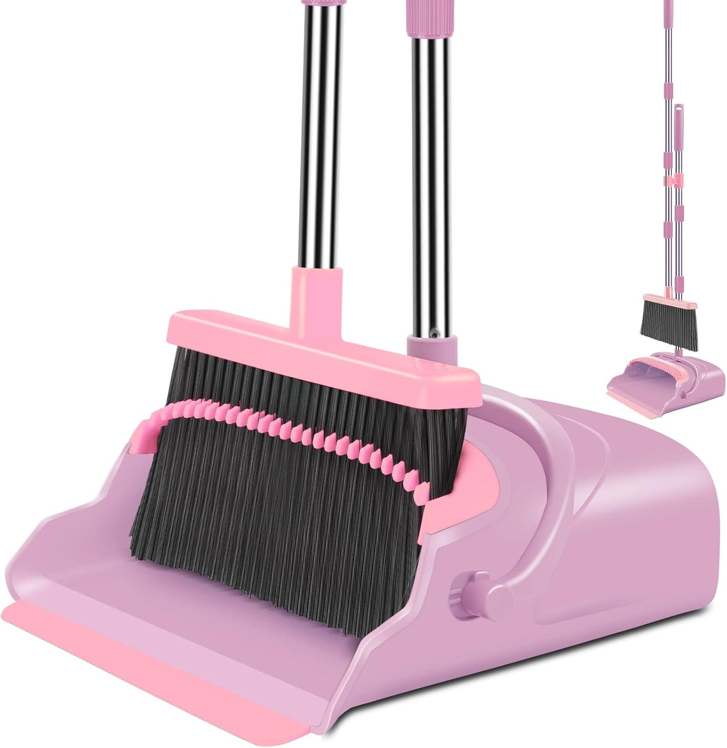 Stand Up Broom & Dustpan Set - Effortless Cleaning
