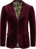 PJ PAUL JONES Mens Velvet Blazer for Dinner Prom Wedding Events