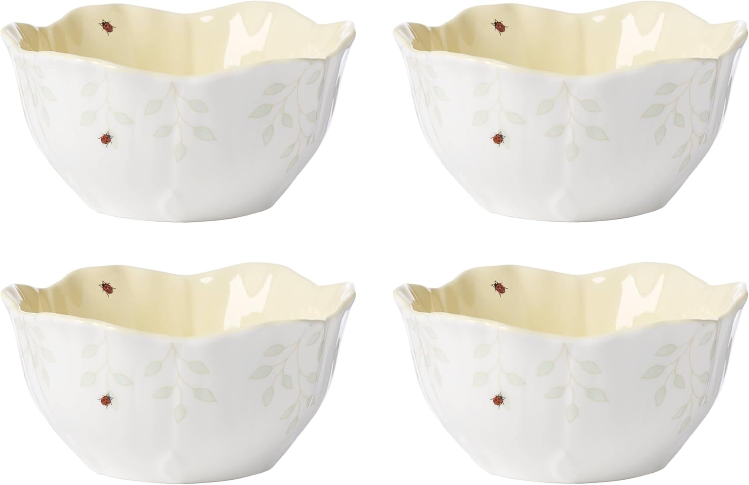 Lenox Butterfly Meadow Floral Dessert Bowls Set of 4 for Elegance
