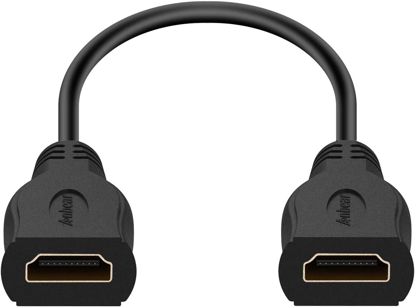 Anbear 4K HDMI Extension Cable 1FT: High Speed Gold Plated Fem-Fem 4K@60HZ