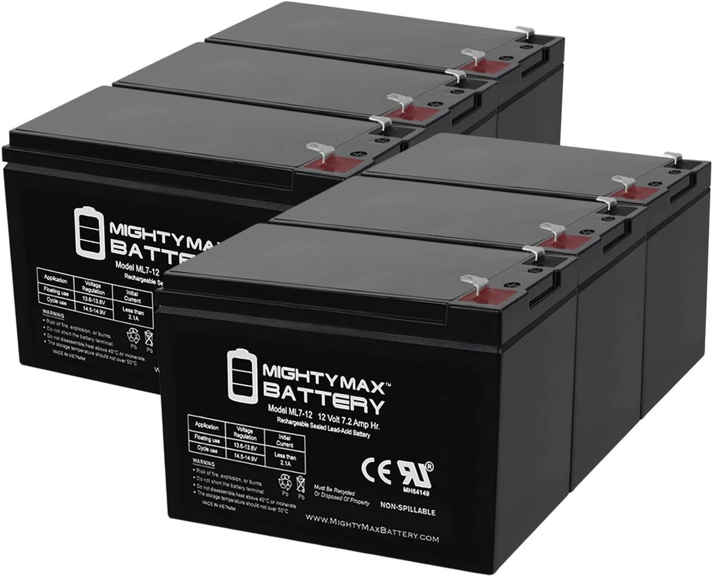 Mighty Max Battery ML7-12 - Reliable 12V 7.2AH SLA Battery Pack
