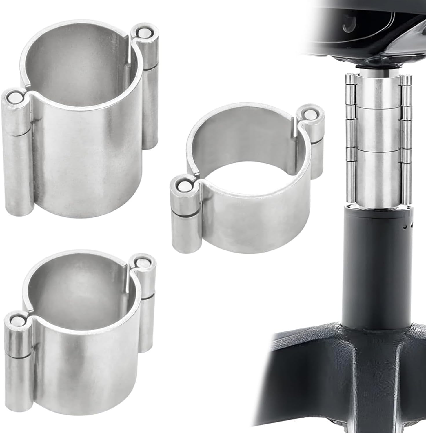 Steel Fix Kit Stops Chair Sink | 800lb Support | No Cylinder Replacement