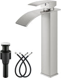 Waterfall Tall Bathroom Faucet Single Handle Vessel Sink Faucet