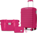 Durable 3-Piece Hardside Luggage Set in Stylish Lavender Color