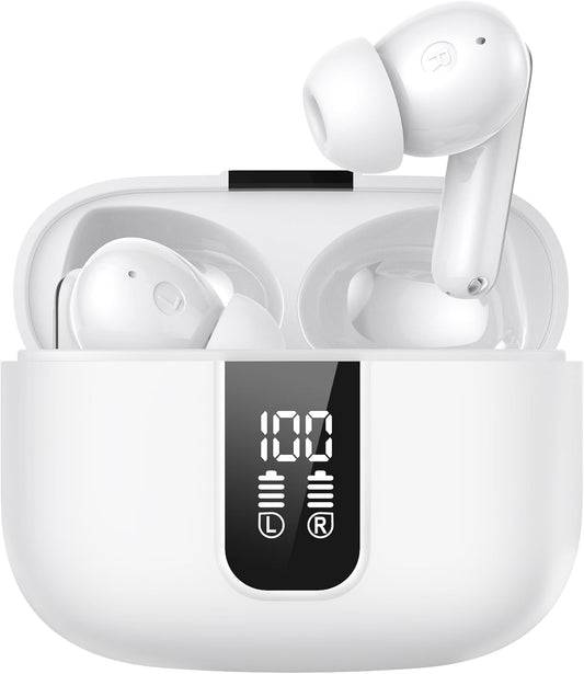 BAFONE Wireless Earbuds: 60H Playback, Waterproof, Mic, LED Display