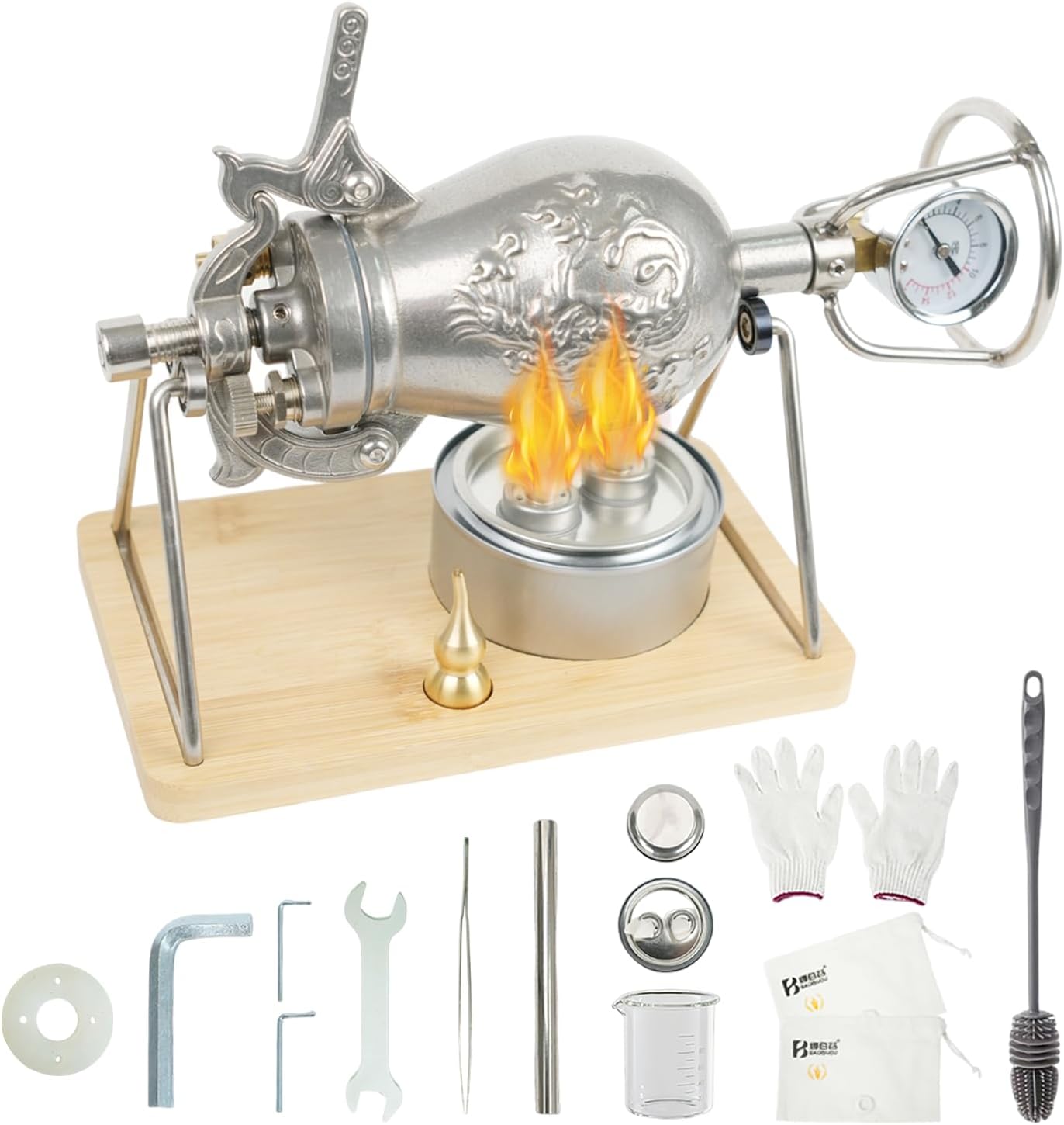 High Pressure Stainless Steel Popcorn Maker by Qoxvyn