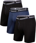 BAMBOO COOL Men's Long Boxer Briefs - Long Leg Performance