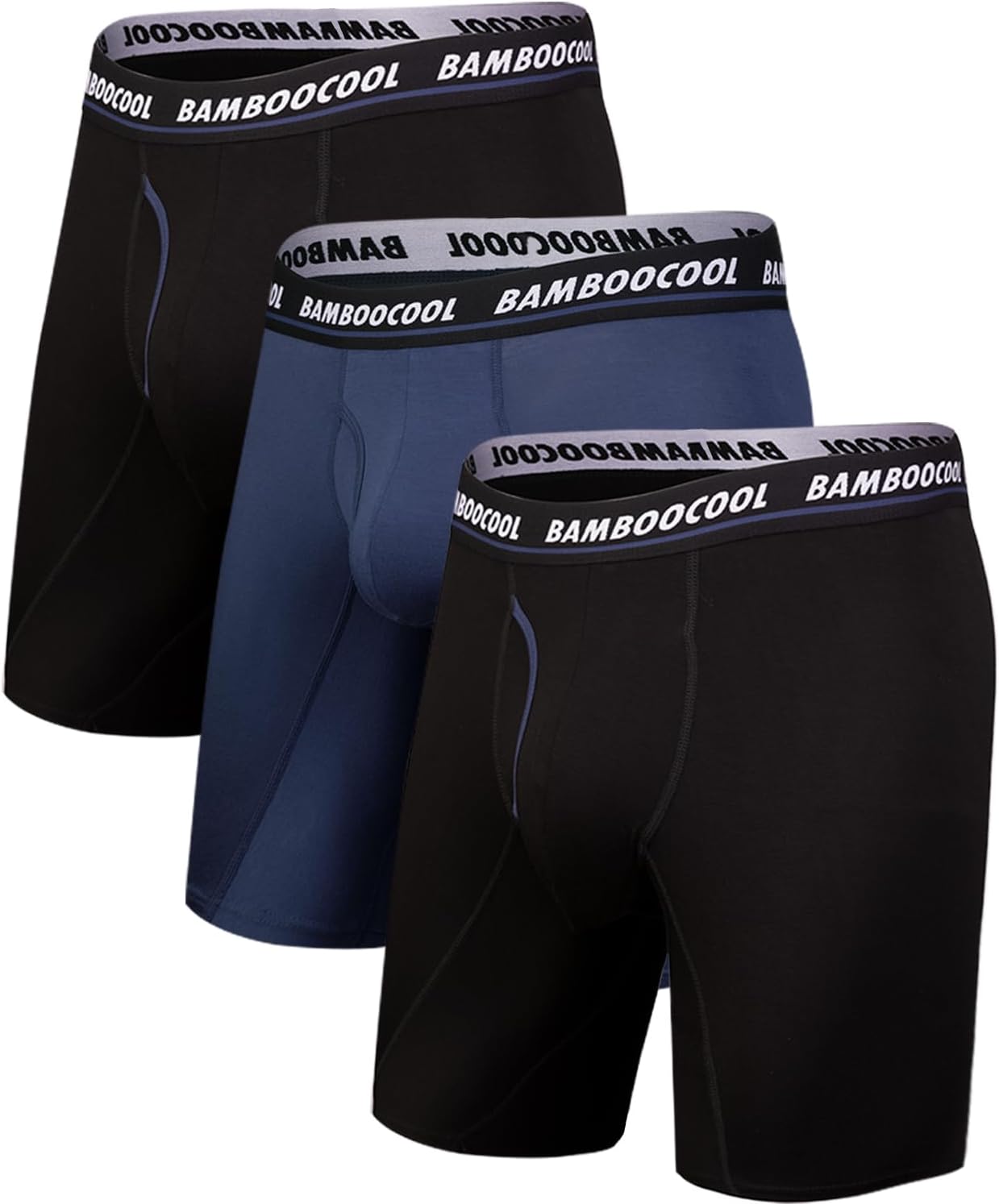 Bamboo Cool Men's Long Boxer Briefs for Ultimate Comfort