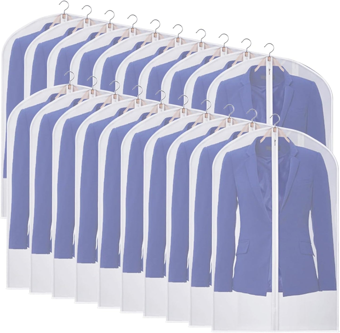 Kntiwiwo Garment Bag Set of 20 for Dust-Proof Clothes Storage