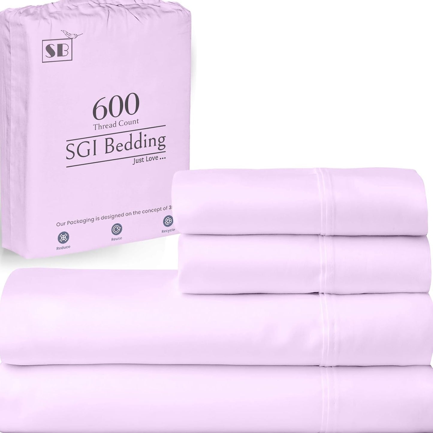 Luxurious 600 Thread Count Egyptian Cotton King Size Sheets Set