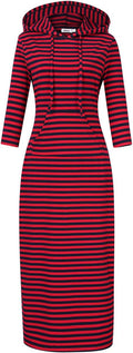 MISSKY Women's Slim Pullover Maxi Dress with Convenient Pockets