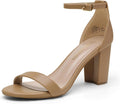 DREAM PAIRS Women's Chunk Low Heel Pump Sandals (Style JLLG)