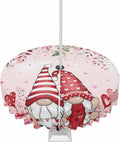 Waterproof Red Gnome Round Tablecloth for Outdoor Fun