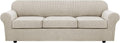 Stretch Sofa Covers 4 Piece Slipcover for 3 Cushion Couch - Thick