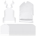 500 Pcs Disposable Plastic Bibs for Kids with Crumb Catcher