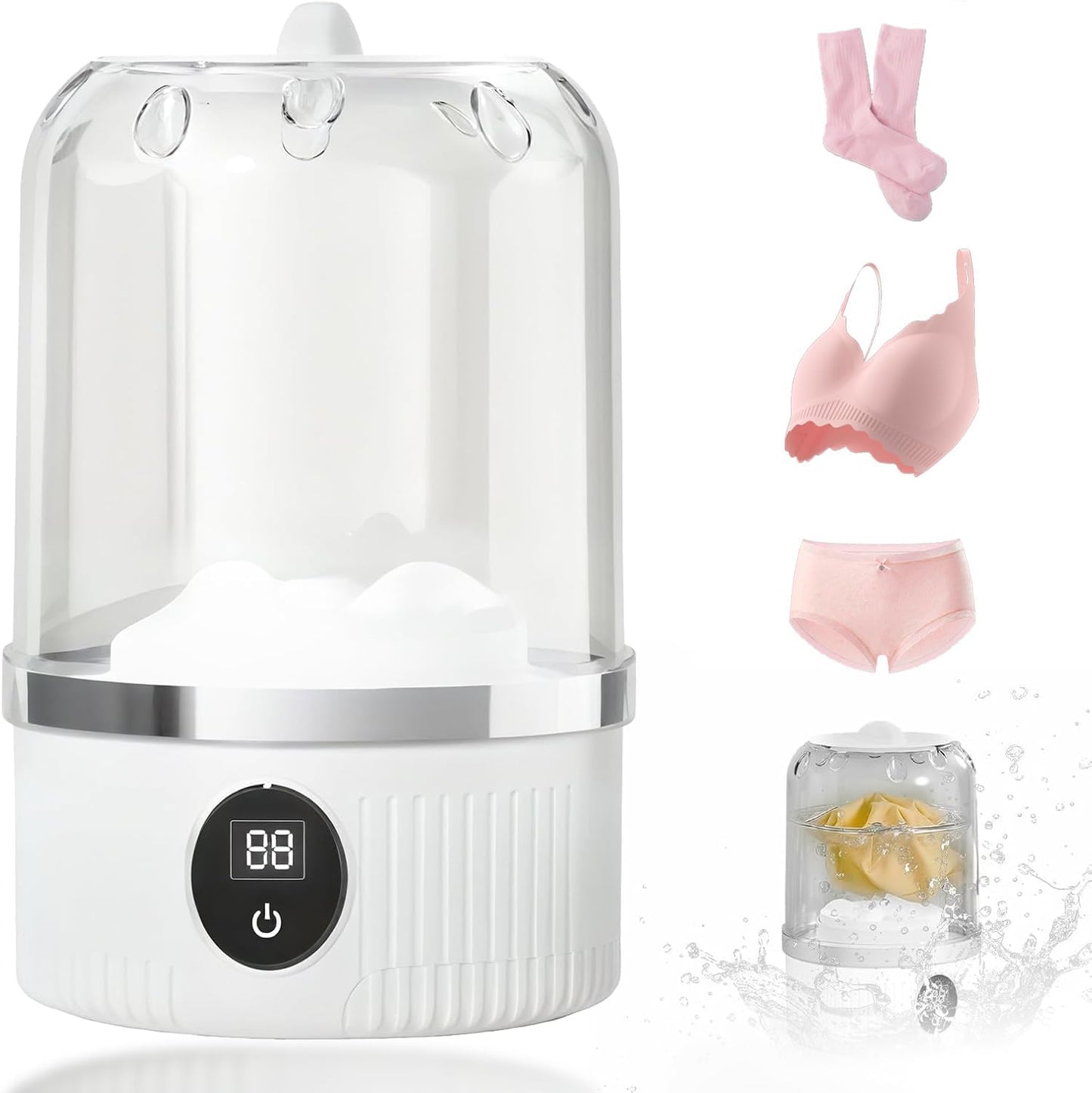 Portable Ultrasonic Mini Washing Machine for Travel and Home