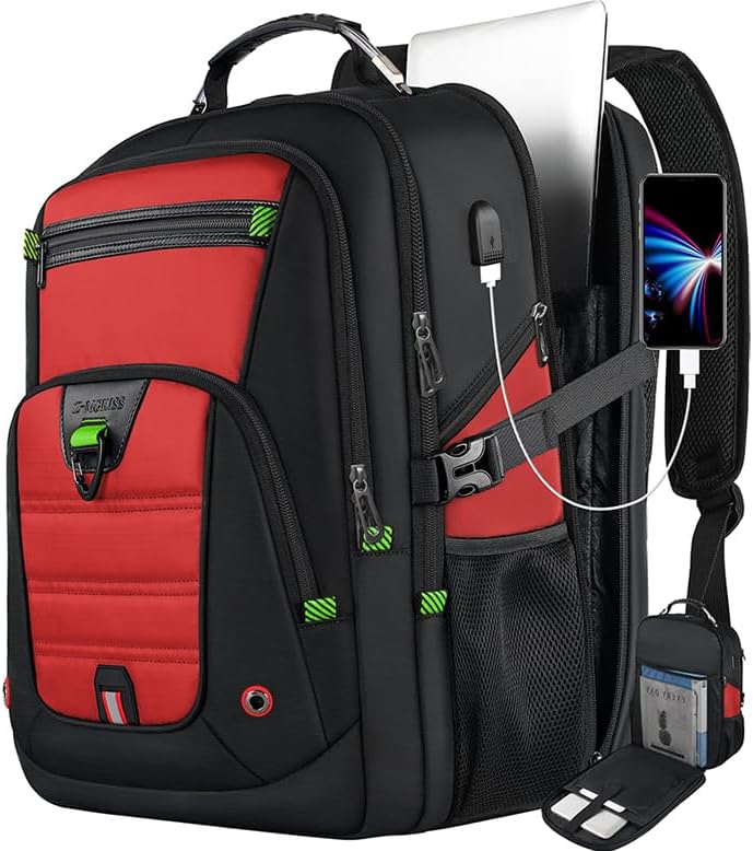 Extra Large Laptop Backpack with USB Port for Travel and School