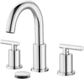 gotonovo 3 Hole 2 Handles Widespread Bathroom Faucet - Polished Chrome
