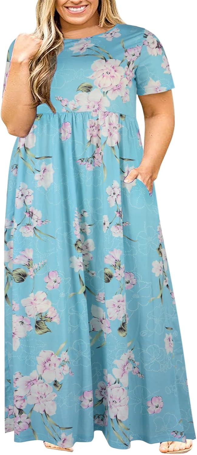 Plus Size Maxi Dresses for Curvy Women with Pockets