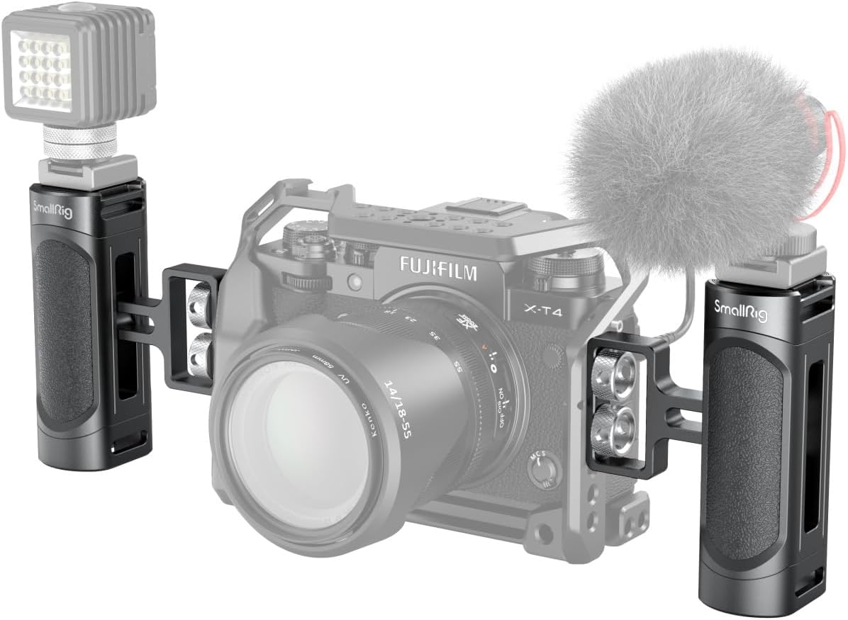 SmallRig Dual 1/4-20 Mount Mini Side Handle: Adjustable Grip
