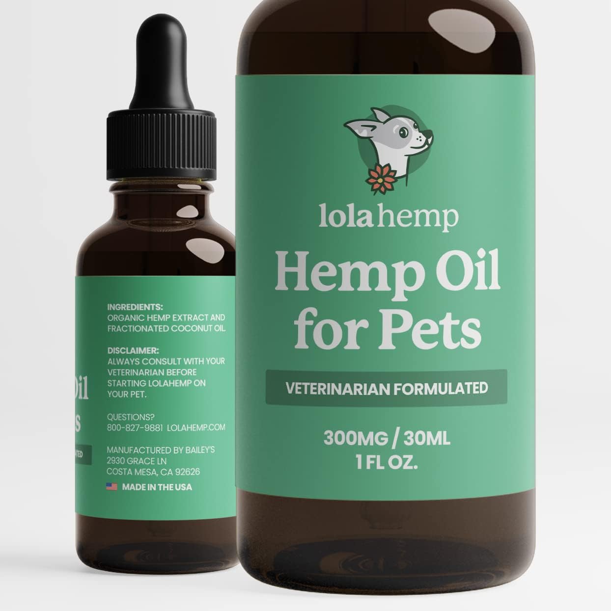 Lolahemp Hemp Oil for Dogs & Cats - Natural Joint Support