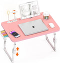 Bed Desk Height Adjustable Laptop Table - Foldable Bed Tray for Work