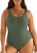 Plus Size Swimsuit One Piece Tummy Control (1X-5X) - Back Crisscross
