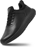 Non Slip Work Shoes Lace Up Slip Resistant Sneakers - Comfortable