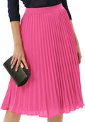 GRACE KARIN High Elastic Waist Pleated Chiffon Midi Skirt (Style C5VL)