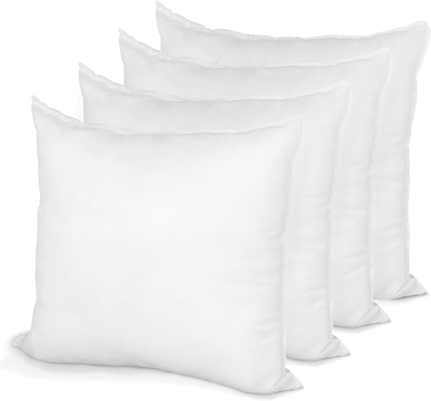 Hometex Throw Pillow Insert 10in x 10in Polyester Filled 4 Pack