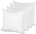 Hometex Throw Pillow Insert 20in x 20in Polyester Filled (4 Pack)