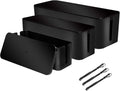 Cable Management Boxes Set of 3 - Large Cord Box Organizers for Power