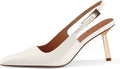 Slingback Kitten Heels for Women 3.5 in and 4 in - Sculptural Buckle