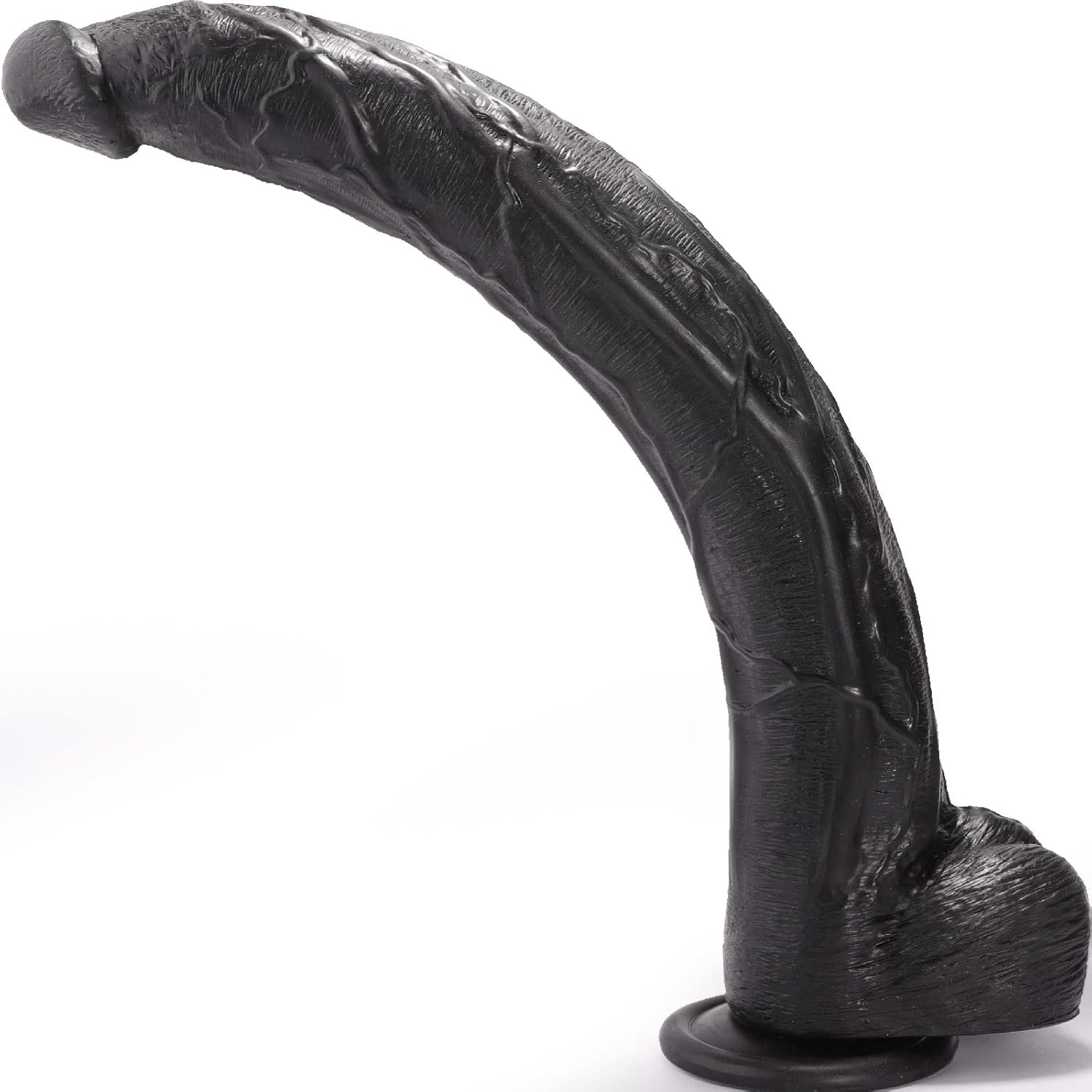 Realistic Dildos Feels Like Skin - 17.5in Black Big Dildo