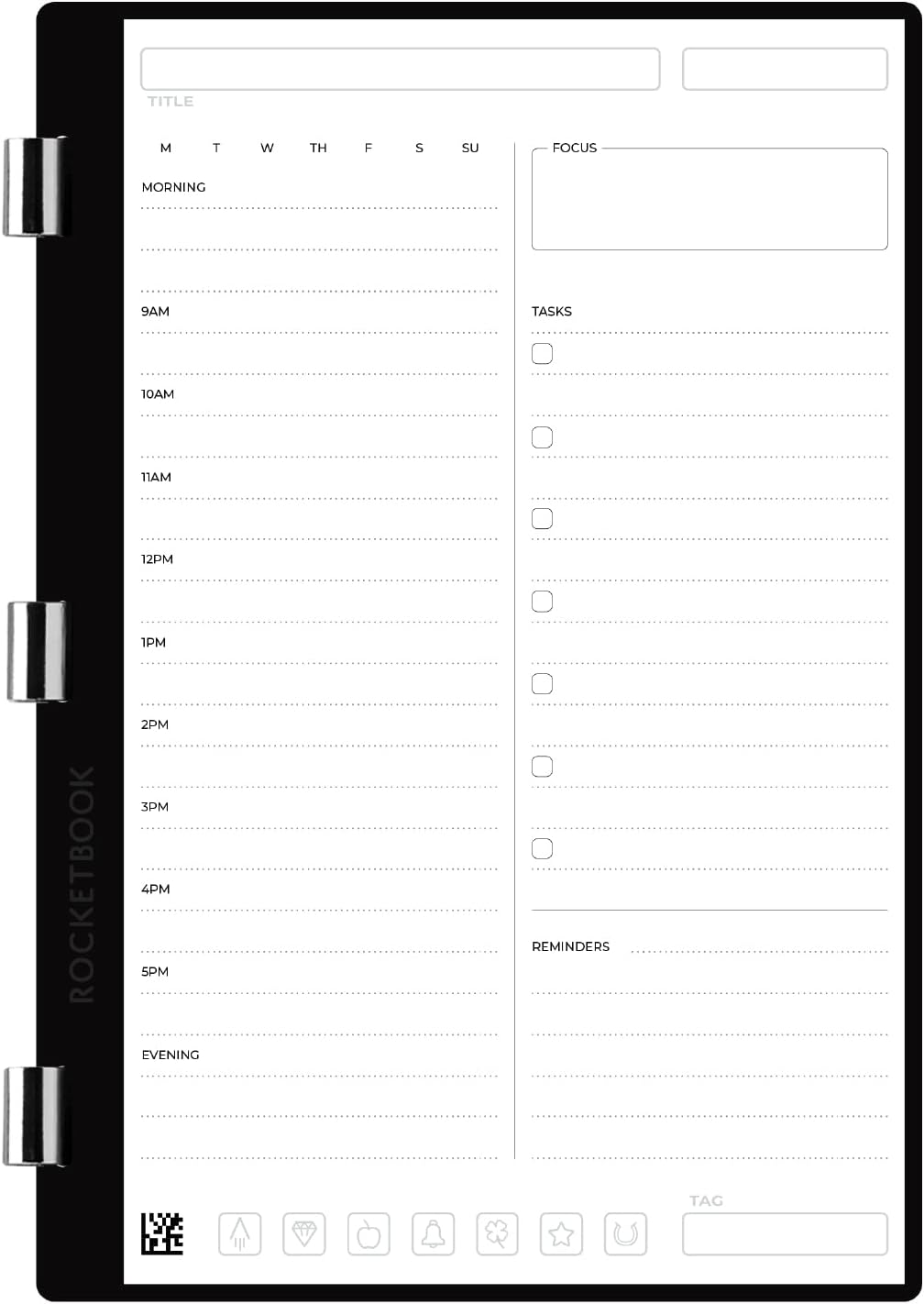 Rocketbook Pro To Do Pages | Scannable To-Do Lists - Write, Scan, Erase | 20 Sheets | 6x8.8