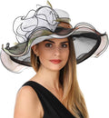 SAFERIN Women's Organza Church Kentucky Derby Fascinator Hat