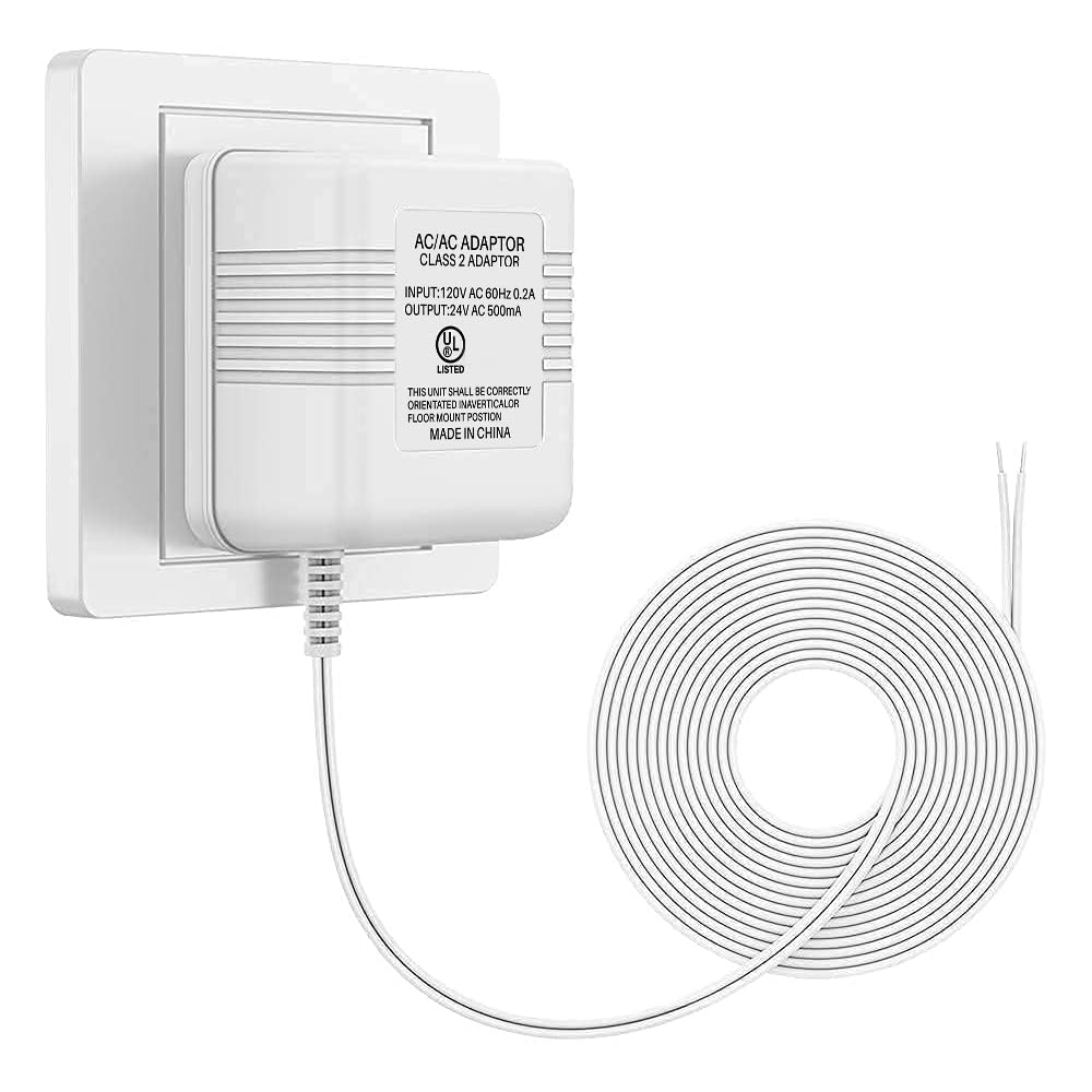 UL Certified 24V Doorbell Transformer - Compatible with Nest, Arlo, Ring & More!