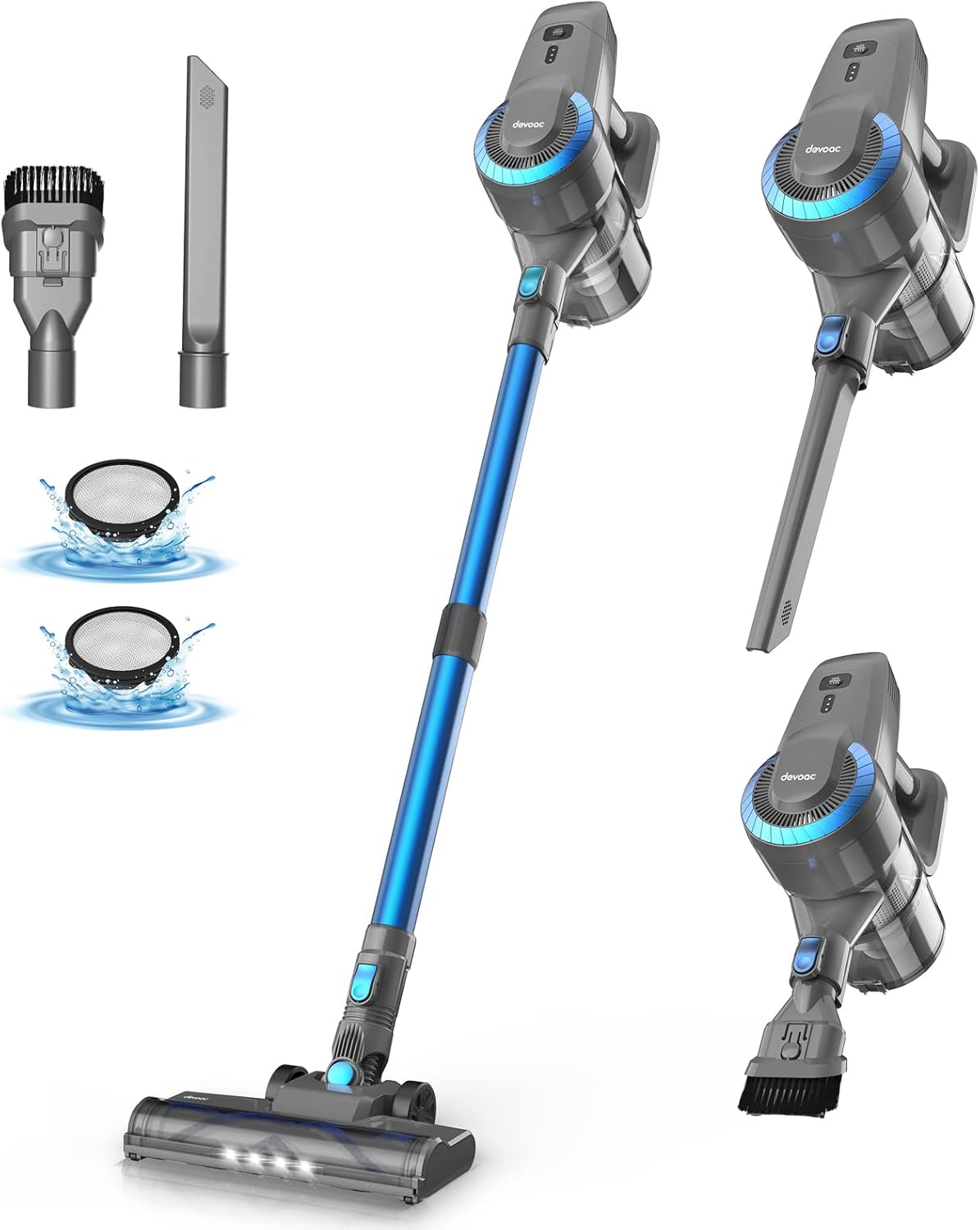 DEVOAC N300 Cordless Vacuum: 40mins Runtime