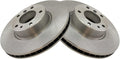 TRQ Front Brake Rotors Set Vented Compatible with 2001-2003 BMW 530i
