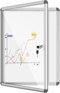 26in x 20in Lockable Enclosed Bulletin Board - Weather-Resistant