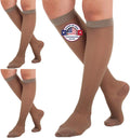 Sheer Compression Socks 15-20mmHg Closed Toe - Made in USA