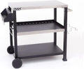 NUUK Three-Shelf Movable Outdoor Dining Cart Table - Heavy Duty Prep